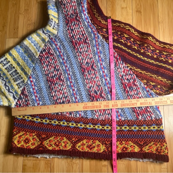 Rag & Bone Women’s  Distressed Hollis Fair-Isle High-Neck Wool BLD Sweater|Sz:S - Picture 8 of 16